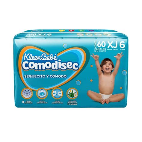 Pañales Kleenbebé Comodisec etapa 6 extra jumbo 60 piezas Walmart