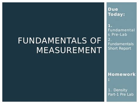 Pptx Fundamentals Of Measurement Dokumen Tips