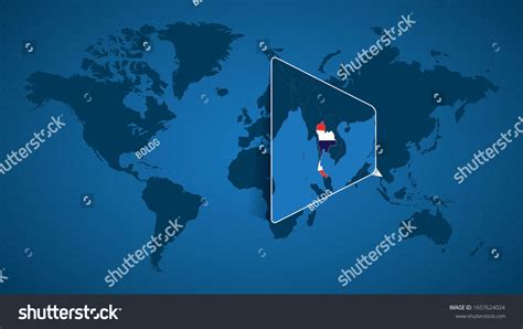 Detailed World Map Pinned Enlarged Map เวกเตอร์สต็อก ปลอดค่าลิขสิทธิ์ 1657624024 Shutterstock