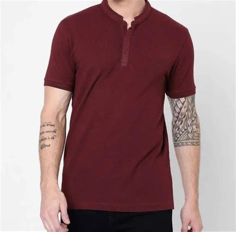 Poly Cotton Plain Mens Maroon Polo T Shirt At Rs 185 Piece In Jaipur