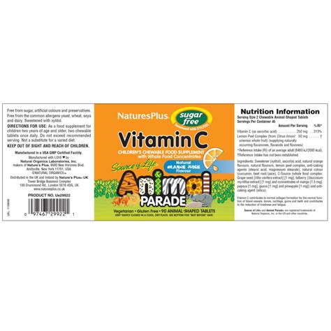 Animal Parade Children's Vitamin C Supplement - Orange Juice Flavour ...