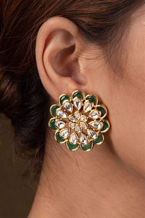 Gul Kundan Earrings