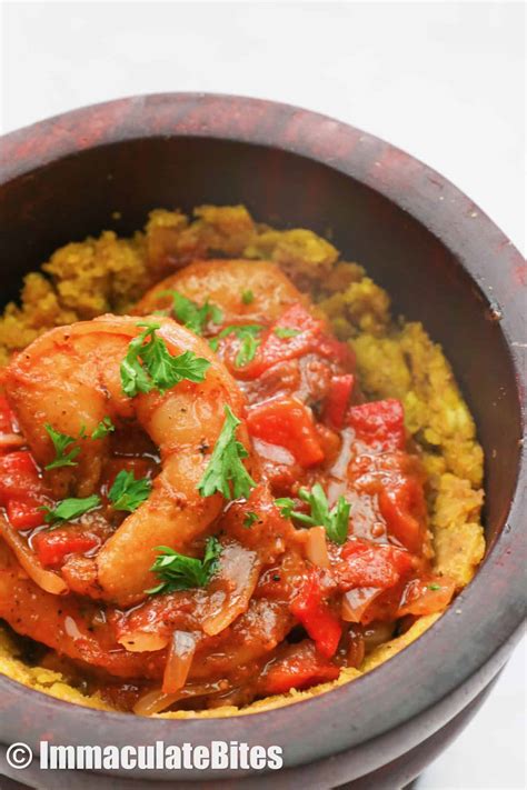 Mofongo Con Camarones Puertorriqueno