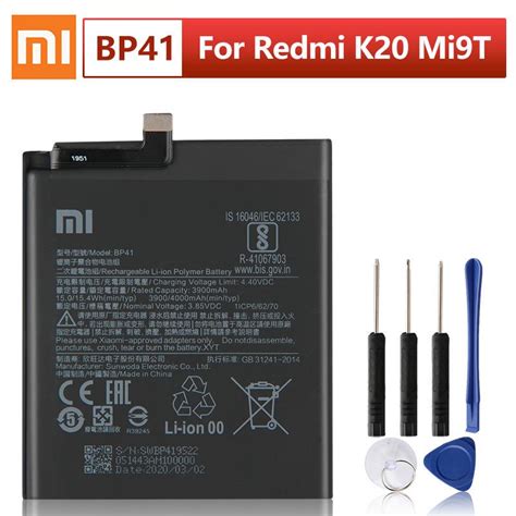 Original Replacement Phone Battery BP41 BP40 For Xiaomi Redmi K20 Mi 9T