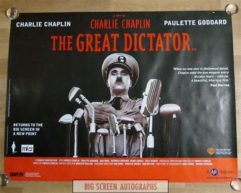 The Great Dictator quad poster | Big Screen Autographs