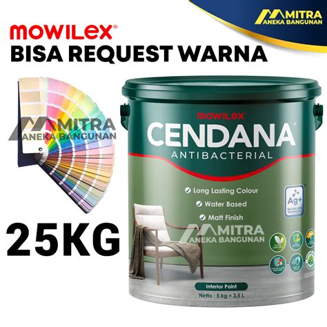 Jual CAT TEMBOK MOWILEX CENDANA ANTIBACTERIAL 25 KG 1 PAIL BISA