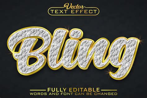 Diamond Bling Editable Text Effect Graphic By Stella Design · Creative