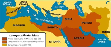 Premium Vector Mapa De La Expansion Del Islam