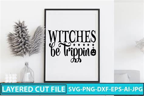 Witches Be Trippin Svg Cut File Graphic By Designmedia · Creative Fabrica