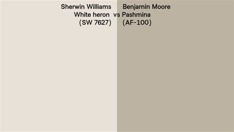 Sherwin Williams White Heron Sw 7627 Vs Benjamin Moore Pashmina Af