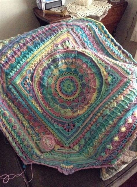 Mandala Yarn Crochet Blanket Patterns