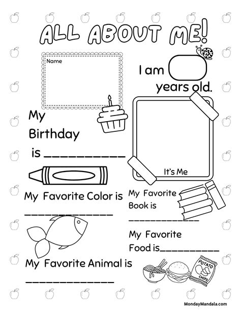 Free All About Me Preschool Printable Worksheets