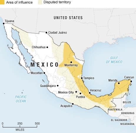 Los Zetas Territory Map