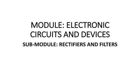 Module Presentation About Electronics Pptx