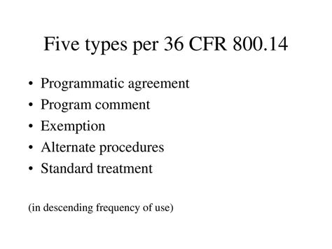 Programmatic Approaches To Section 106 Compliance Ppt Download