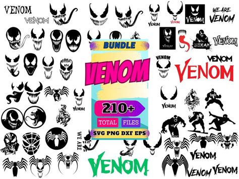 Venom SVG Bundle Cut File For Cricut Venom Silhouette Tshirt Design