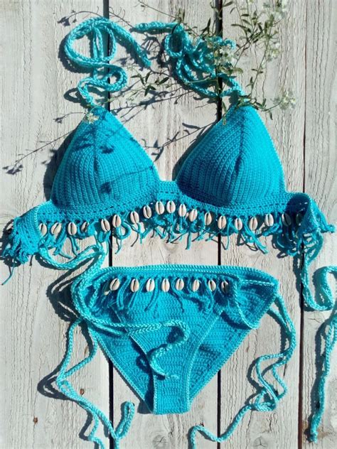 Bikini All Uncinetto Di Zucca Bikini All Uncinetto Etsy Hot Sex Picture