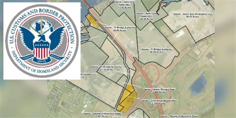 marked  yellow map shows  customs  build  facility