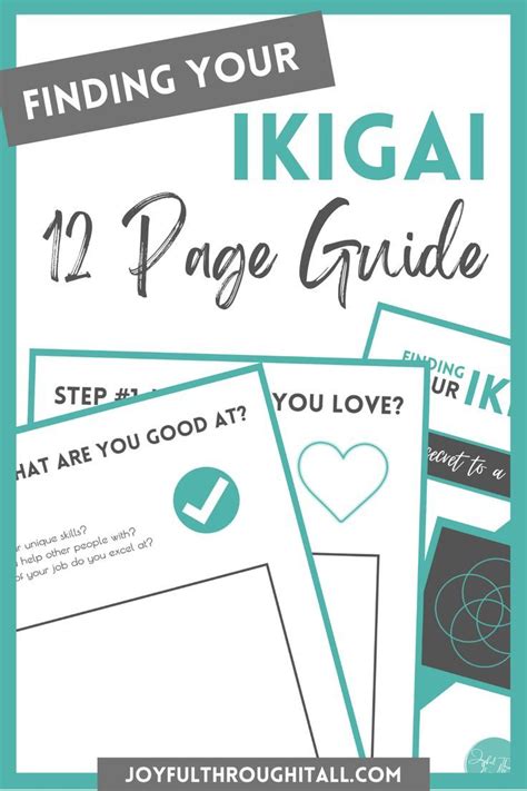 Find Your Ikigai Printable Worksheet Ikigai Planner Ikigai Etsy