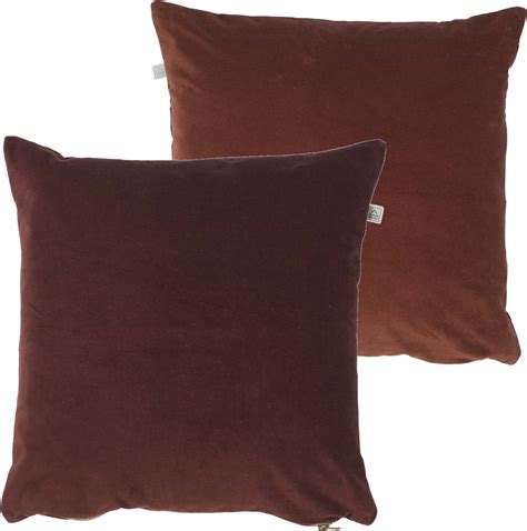 KOLON Sierkussen 45x45 Cm Twee Kleuren Bordeaux Mohanie Terra