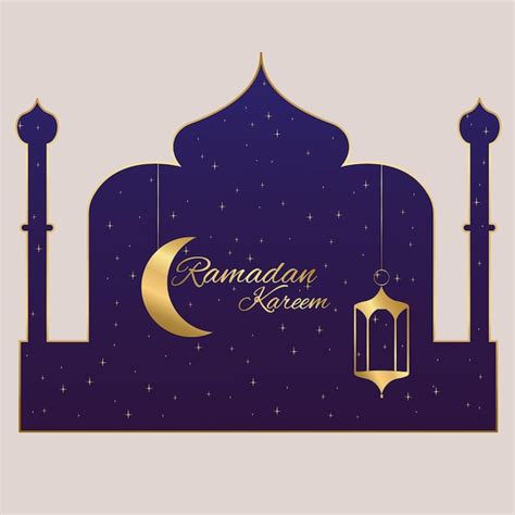 Ilustração vetorial islâmica modelo de design do cartão ramadan kareem