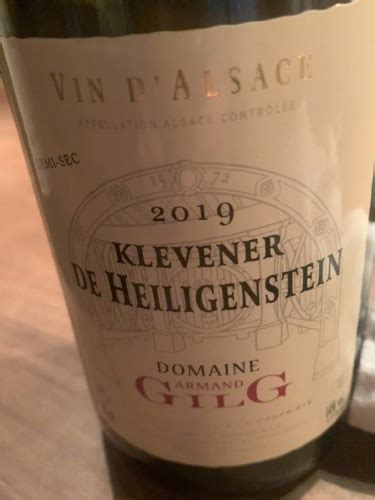 Armand Gilg Klevener De Heiligenstein Vivino Canada