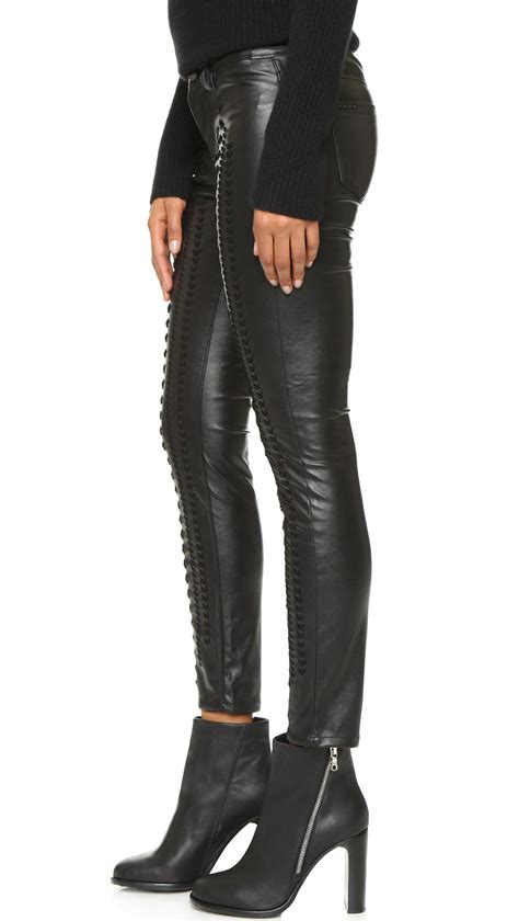 Blank NYC Vegan Leather Embroidered Skinny Pants In Black Lyst