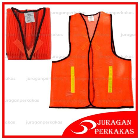 Jual Rompi Jaring Orange Rompi Kerja Proyek Eco Scoth X Safety Vest