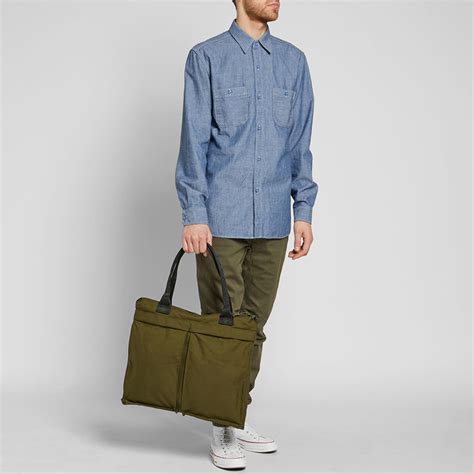 Beams Plus Chambray Usn Work Shirt Blue End