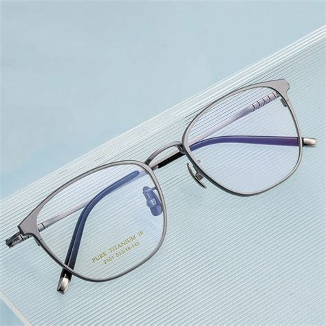 Ultralight Pure Titanium Glasses Frames Men Fashion Square Optical