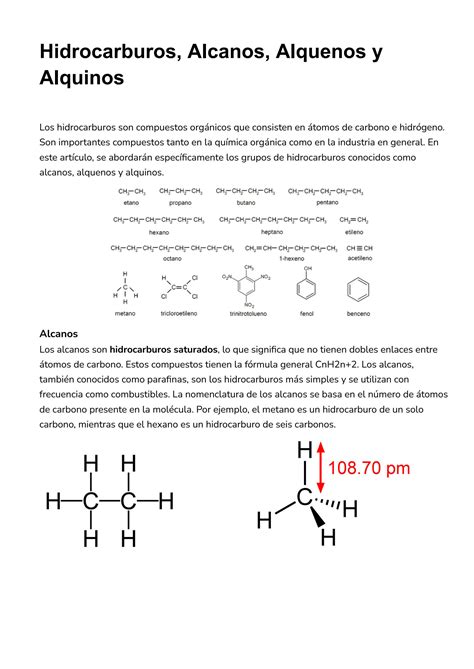 Solution Investigacion Hidrocarburos Alcanos Alquenos Y Alquinos