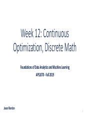 APS1070 Week 12 Pdf Week 12 Continuous Optimization Discrete Math