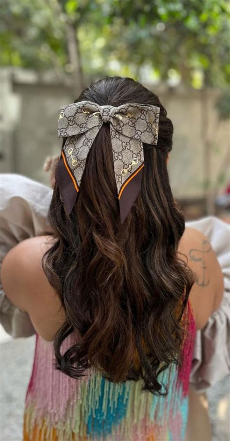 A Trendy Collection Of Hairstyles Adorned With Chic Bows Half Up With