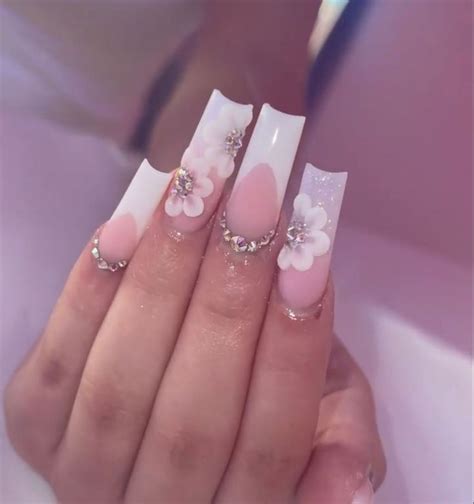 Acrylic Nails Coffin Pink Classy Acrylic Nails Long Square Acrylic