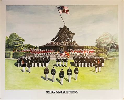 Usmc Memorial Poster Iwo Jima Museum T Shop