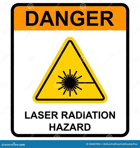 Laser Radiation Danger Label Icon Safety Protection Information Symbol