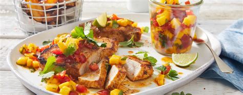 Steaks Mango Salsa Kartoffelwedges Rezept Lidl Kochen