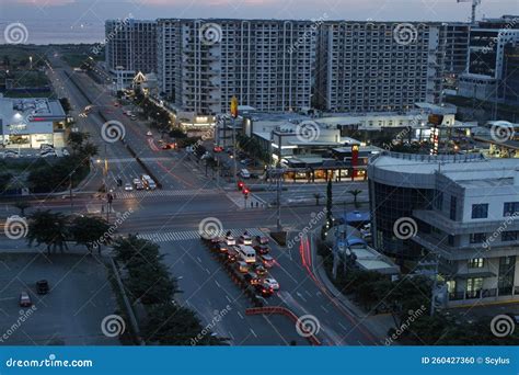 Sunset Shot of a Busy Intersection at Pasay City, Philippines Editorial ...