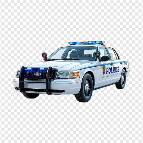 Police Car Isolated On A Transparent Background Premium Ai Generated Psd