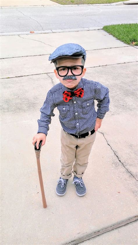 100th Day Of Schoolold Man Costume For Kids Mustache Glasses And