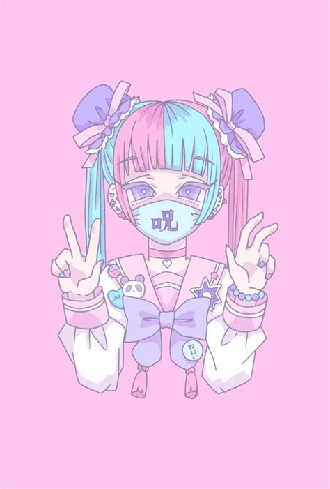 Download Pastel Goth Kawaii Girl Wallpaper | Wallpapers.com