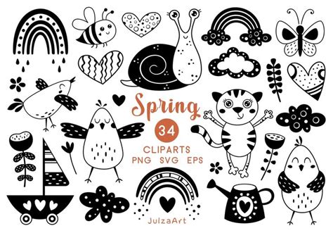 Spring Svg Hello Spring Clipart Spring Time Png Flower Svg Floral