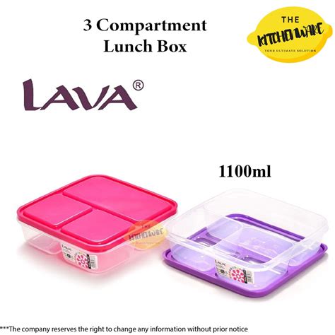 LAVA BPA Free Plastic Lunch Box Food Container Multipurpose