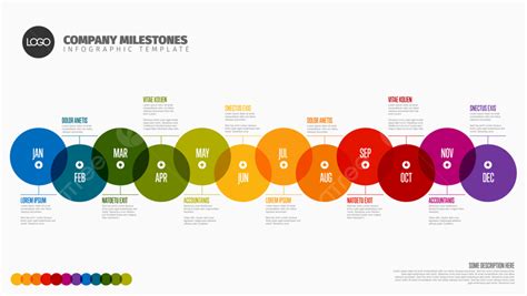 Full Year Timeline Template With All Months On A Horizontal Time Line