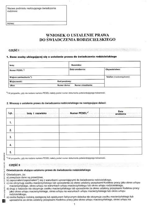 Pdf Wniosek O Ustalenie Prawa Do Swiadczenia Wolczyn Pl Images