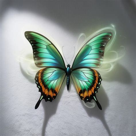 A Stunning Butterfly Captured In Radiant Light Premium Ai Generated Image