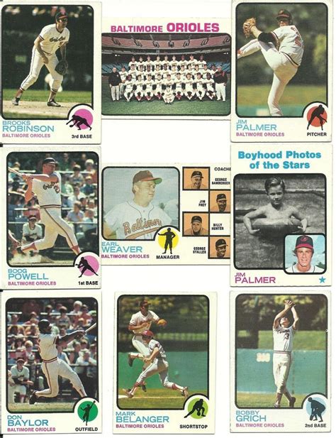 Topps Vintage Orioles Cards Team Set B Robinson Palmer Weaver