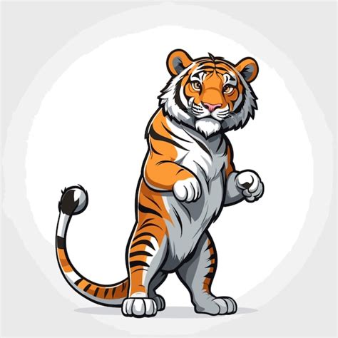 Vector De Tigre En Fondo Blanco Vector Premium