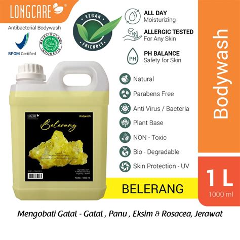 Jual Sabun Mandi Cair Body Wash Foam Kemasan Liter Belerang Dan