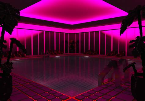 Neon Poolside Liminal Space R Liminalspace